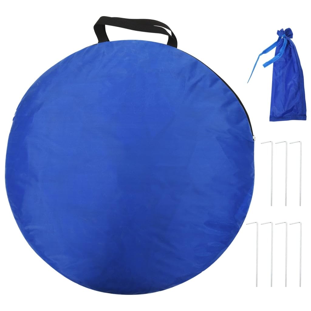 Túnel para perros azul Ø 55 x 500 cm de poliéster y metal, túnel de juego plegable con 8 piquetas, bolsa de transporte, para perros, gatos, conejos, hurones, interiores y exteriores, jardín