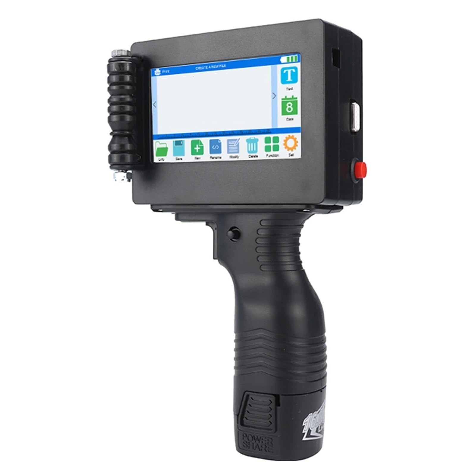 Handheld Printer Portable Inkjet High Definition Code With 4.3 Inch LED Touchscreen Quick-Drying Ink The Weld Is Strong