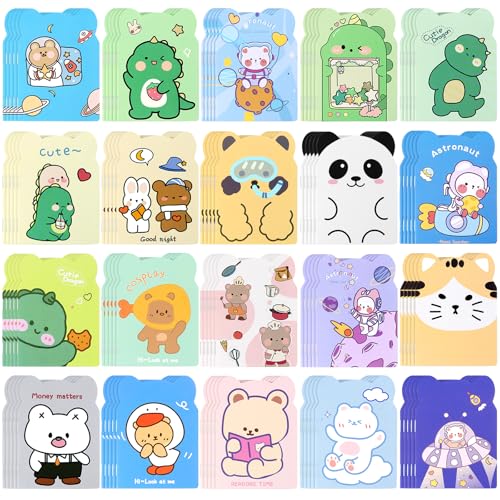 Mini carnets en vrac Lot de 100 petits calepins kawaii pour école et fête