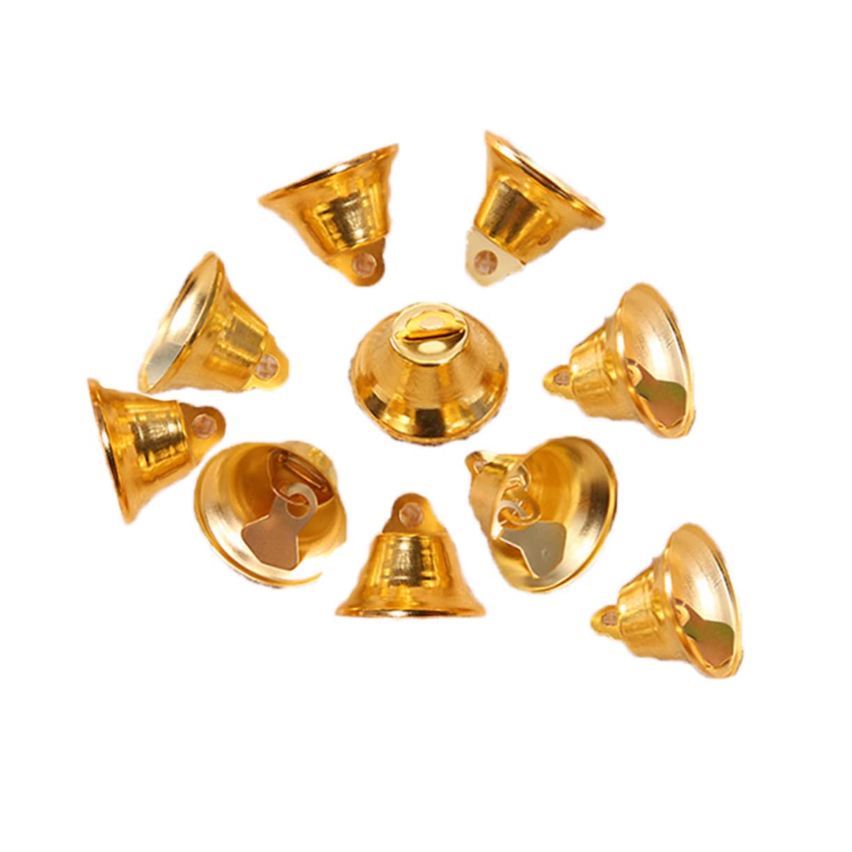 Amazon｜TEHAUX 10個金属製ジングルベル ゴールデン 小さなベル