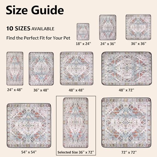 Image of Washable Pee Pads for Dogs, Reusable Puppy Potty Training Pads, Ultra-Absorbent Thick Waterproof Leak-Proof Non-Slip Pads & Mat for Crate, Playpen, Floor, Whelping & Housebreaking , 2 Pack 36 inchx72 inch