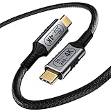 Très durable et résistant à l'usure : Cette câble de connexion USB C vers USB C en tissage nylon est solide et durable. Son interface USB-C double face, fabriquée par moulage par injection secondaire, résiste bien aux pliages et aux débrayages/réenclenchements fréquents. Le boîtier en aluminium est robuste, et les conducteurs en cuivre de haute pureté avec triple blindage assurent une recharge stable et une transmission de données fiable. C'est durable et vous permet d'utiliser sans souci.