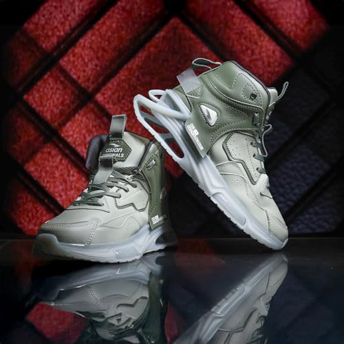 Image of ASIAN Basket-11 Men's Mid-Top Sneakers with Full TPU Sole, Dual-Pillar Bounce Cushioning, Memory Foam Shoes, Premium Design and Arch Support for Sports
