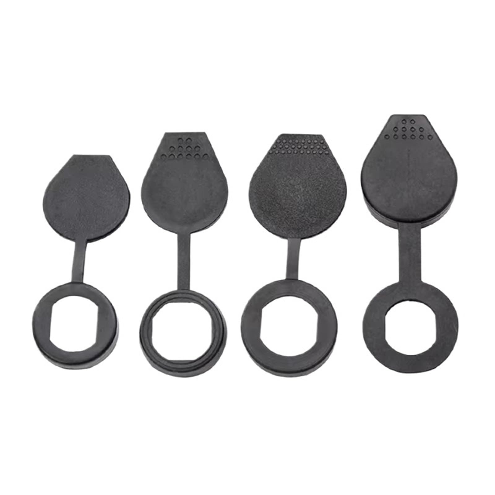 Couvercle scellé extérieur cylindrique en plastique noir avec serrure à langue WP003