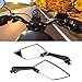 Hlyjoon 2Pcs Specchio retrovisore Moto specchietti retrovisori retrovisori retrovisori Moto in Fibra di Carbonio con Impugnatura in Alluminio + scocca in ABS(1)