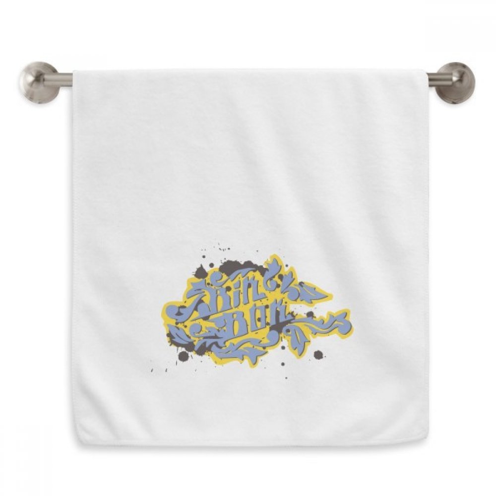 Serviettes moelleuses haut de gamme imprimé Diadème Rock DIYthinker blanc
