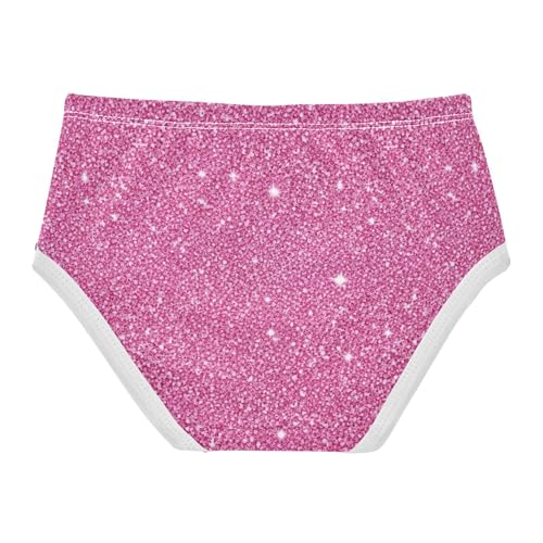 Cotton Toddler Girls Underwear Pink Glitter Prints White Star Girl Panties Cute Durable Briefs Girls Undies 2t2