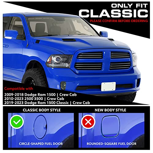 Tyger Auto Star Armor Compatible With 2009-2018 Dodge Ram 1500; 2010-2023 2500 3500; 2019-2023 Classic | Crew Cab | Tg-Am2D20078 | Side Step Rails Nerf Bars Running Boards #TOP2