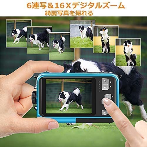 デジカメ 防水 子供用防水カメラ防塵 水中カメラ 小型 フルH