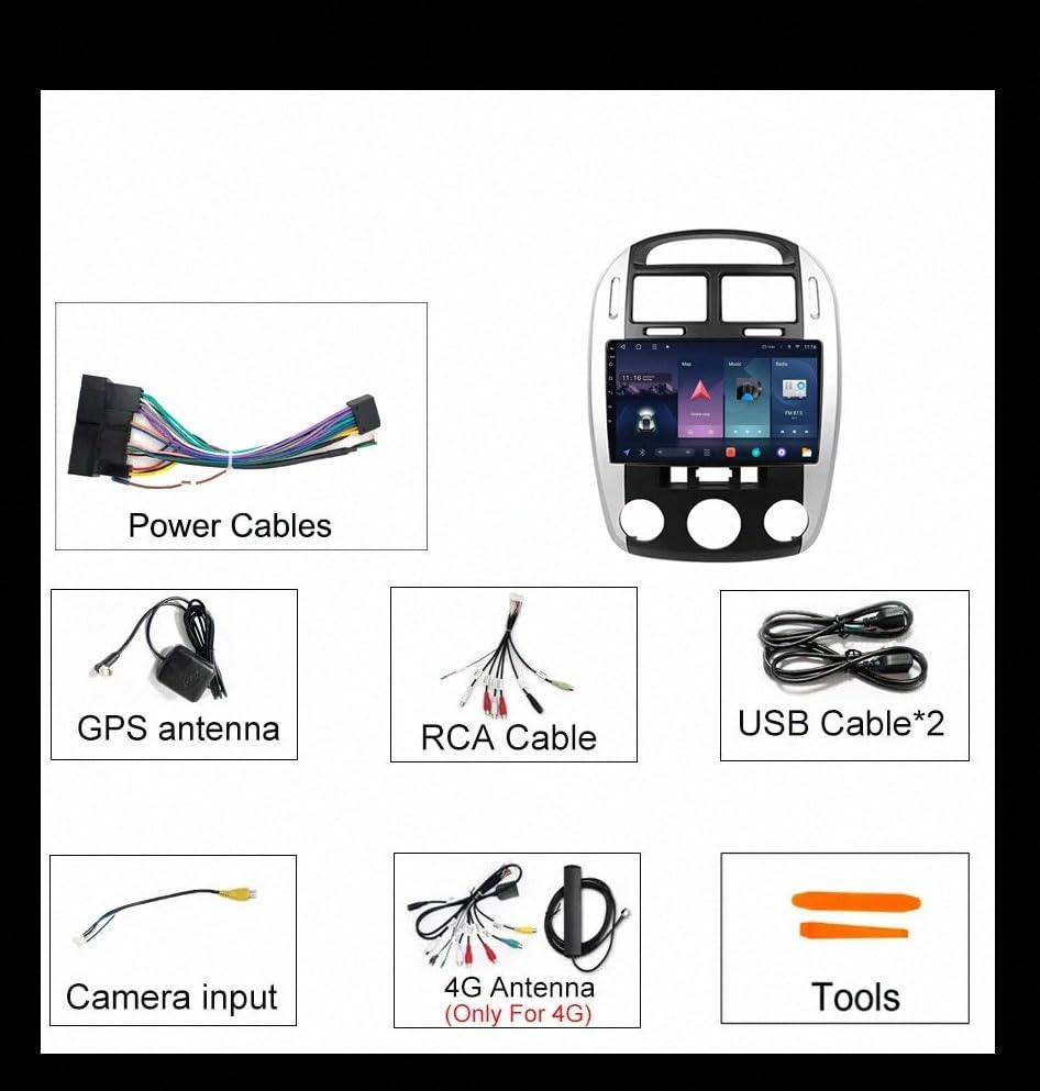 Radio de coche 2 DIN con pantalla Android Auto para Honda CR-V 2022-2023 7