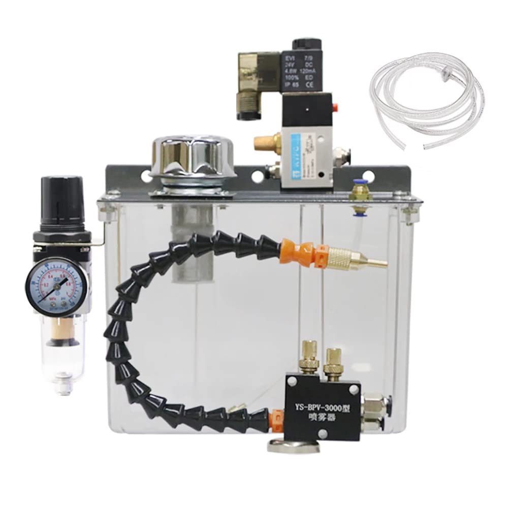 3L Spray Cooler Coolant Pump Oil Mist Sprayer Lubrication Spray System Metal Cutting Cooling Water Pipe Nozzle Dust Removal Oil (with Universal Tube)