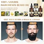 Beard Growth Oil for Men, 100% Natural Beard Oil with Argan Oil, Jojoba Oil, Castor Oil - 3.38 FL/100ML Fresh Fragrance Beard Conditioner Softens, Nourishes,Strengthens, Promotes Beard Growth - Image 3