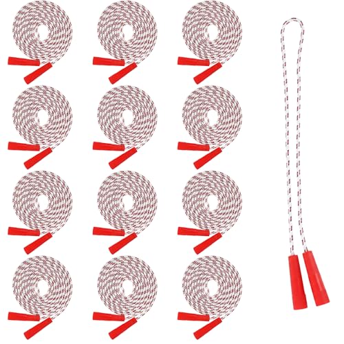 ArtCreativity 84 Inch Nylon Ropes for Kids - Pack of 12 - Durable Jump Ropes with Plastic Handles - Healthy Indoor and Outdoor Activity, Classroom...