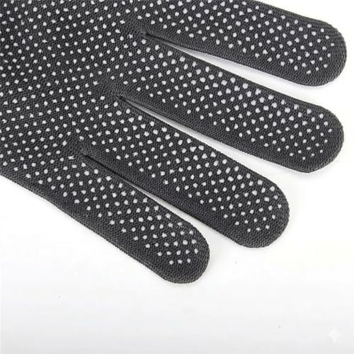 Image of Heega PVC Dotted Cricket Tennis and Batting Gloves for Men with Flexible and Secure Elastic Wrist | Extra Grip, Breathable Cotton Tennis Batting Gloves for Cricket (Grey, 1 Pair)