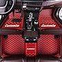 FOPXRO Customize Making Red Car Floor Mats Full Coverage All Weather Protection Leather Auto Floor Front and Rear Liner Carpet Set Accessories