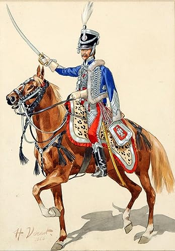 Tableau graffiti Hussard russe par Horace Vernet pour deco moderne 60x90cm