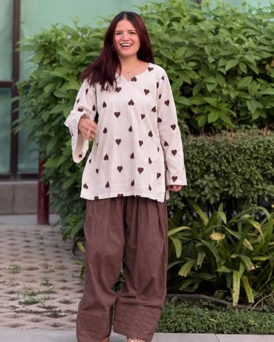 Image of ANNI Designer Farshi Salwar Suit for Women Viscose Embroidered | Co Ord Set for Woman | Straight Kurta Palazzo Outfit Round Neck V Slit Long Sleeve Ethnic Dress Womens Clothing