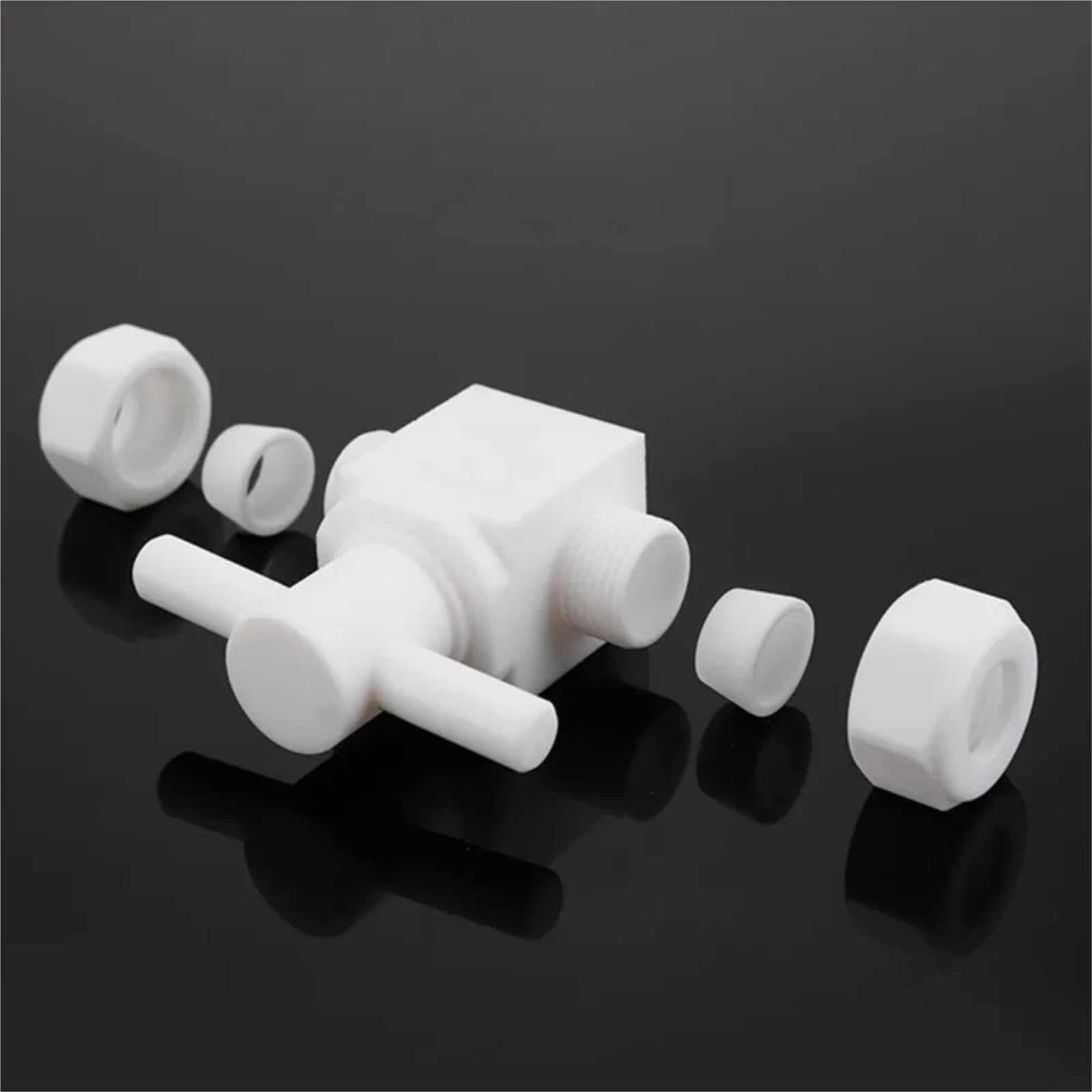 Válvula, 1 pieza 1/40.6 cm-2.5 cm 2mm-32mm Tubo OD Compresión Uoin PTFE Válvula de bola Aguja Tetrafluoroetileno Agua Aceite Gas (9.52mm 3l8", Válvula de aguja)