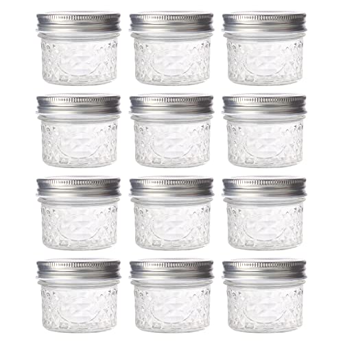 Tarros de vidrio transparente de 100 ml con tapas herméticas para cocina, bricolaje, almacenamiento de alimentos, mermelada, miel, yogur, jugo, caramelos