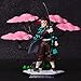 WISHVYQ Demon Slayer's Blade Modelo de Anime Kummon Nidou Tanjiro Zenyi Escena de Flor de Cerezo Kocho Shinobu Versión Escultura Decoración Estatua Muñeca Modelo Altura de Juguete 19cm