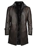 Blingsoul Long Mens Shearling Jacket | [1528304] Chandler Dark Brown, L