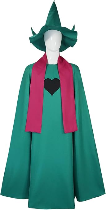 AwwwCos Green Cape Cosplay Costume Halloween Party Christmas Stage Outfit Cloak Scarf Hat