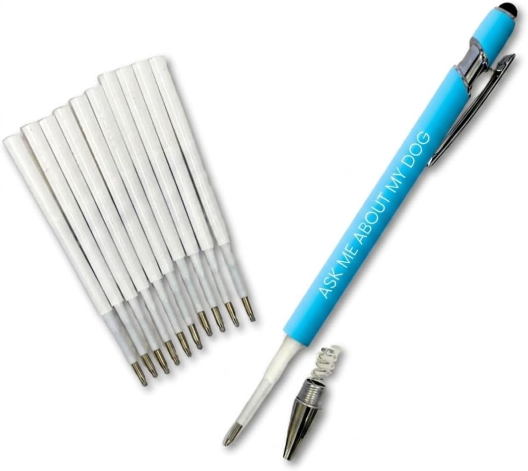 rubyloo Ballpoint Pen Refills, 10 Pack Black Ink Pens Only