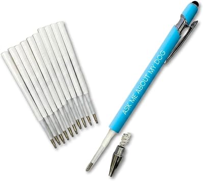 rubyloo Ballpoint Pen Refills, 10 Pack Black Ink Pens Only
