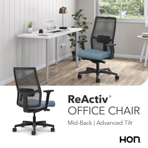 Image of HON Ignition 2.0 ReActiv Ergonomic Office Chair, Lumbar Support, Blue