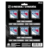 FANMATS 30817 NHL - New York Rangers 12 Count Mini Decal Sticker Pack 5 x 6.25 in.- Great Gift for Sports Fans - Works On Hard Surfaces - for Homes, Cars, Trucks, SUVs.