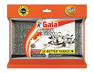Gala Super Scrub Set, Black, Multicolour, 2 Count