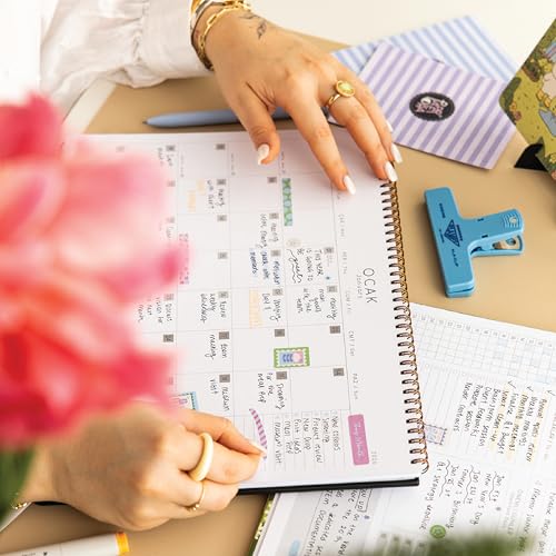 2026 Haftalık Spiralli Masaüstü Planlayıcı 24x34 cm - Desk Planner Lacivert