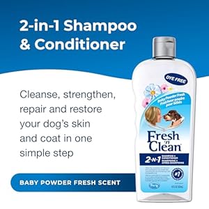 Petag Fresh n Clean 2n1 Conditioning Shampoo Baby Powder Scent  18 Oz  Moisturizes with Vitamin E  Aloe Vera  Strengthens  Repairs Coats  Soap Free  Cucciolini Doodles Pet ag fresh n clean 2 n 1 conditioning shampoo baby powder scent  18 oz  moisturizes with vitamin e  aloe vera  strengthens  repairs coats  soap free   cucciolini doodles