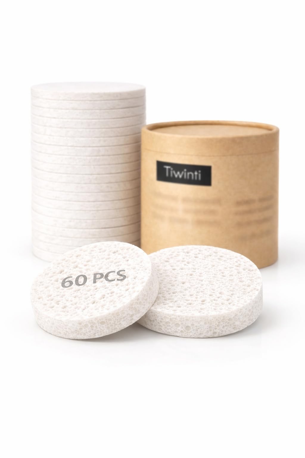 Skompresowane gąbki do twarzy, 100% celuloza, naturalna pulpa drzewna. Dla estetyków, kosmetycznych gąbek spa złuszczających i codziennego mycia twarzy - oczyszczanie i usuwanie masek dla