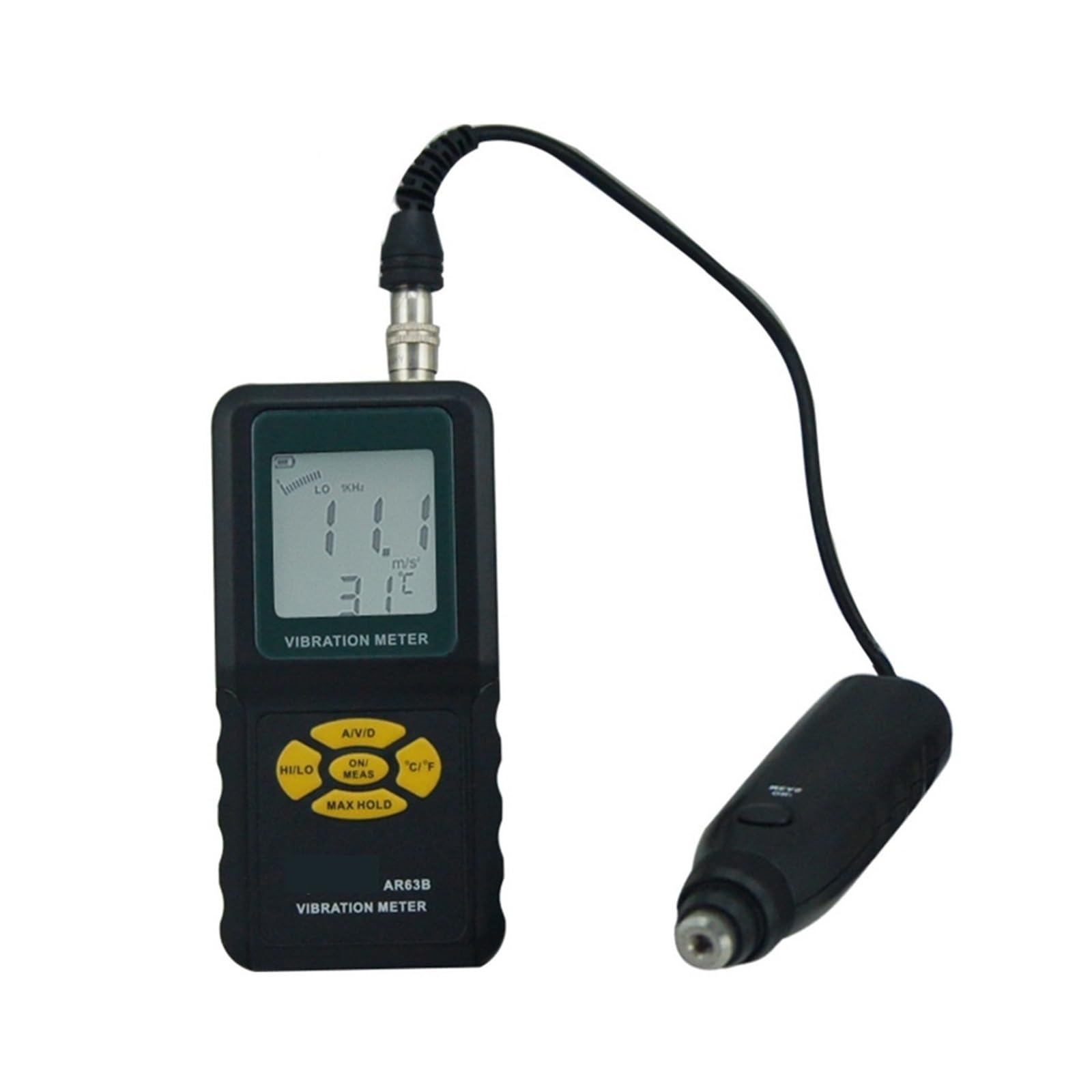 Vibromètre AR63B Vibration Meter Testeur de précision numérique Analyseur Vibromètre Vitesse Accélération Mesure de déplacement