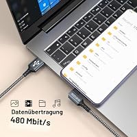 SIZUKA USB C Kabel Winkel 2Stück 1M, Schnellladung Ladekabel USB C 90-Grad – Ansicht 6