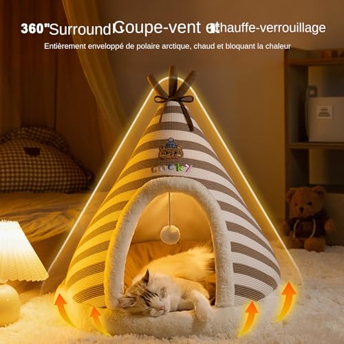 Tipi Doux pour Chat : Cabane Haut de Gamme et Confortable de Salon