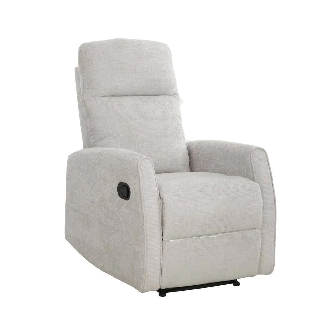 SHIITO | Sillón Relax Manual | con Mecanismo de Palanca | Modelo Orfeo - Cemento | 104 x 84 x 70 cm