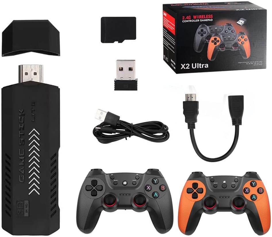 X2 Ultra Game Stick 4K - 58000+ Spiele Konsole Mit 256GB & 2 Wireless Controllern