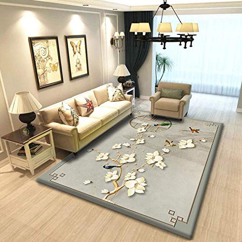 YQZS Alfombra Decorativa Clásica Pétalos Beige Adecuado Cover