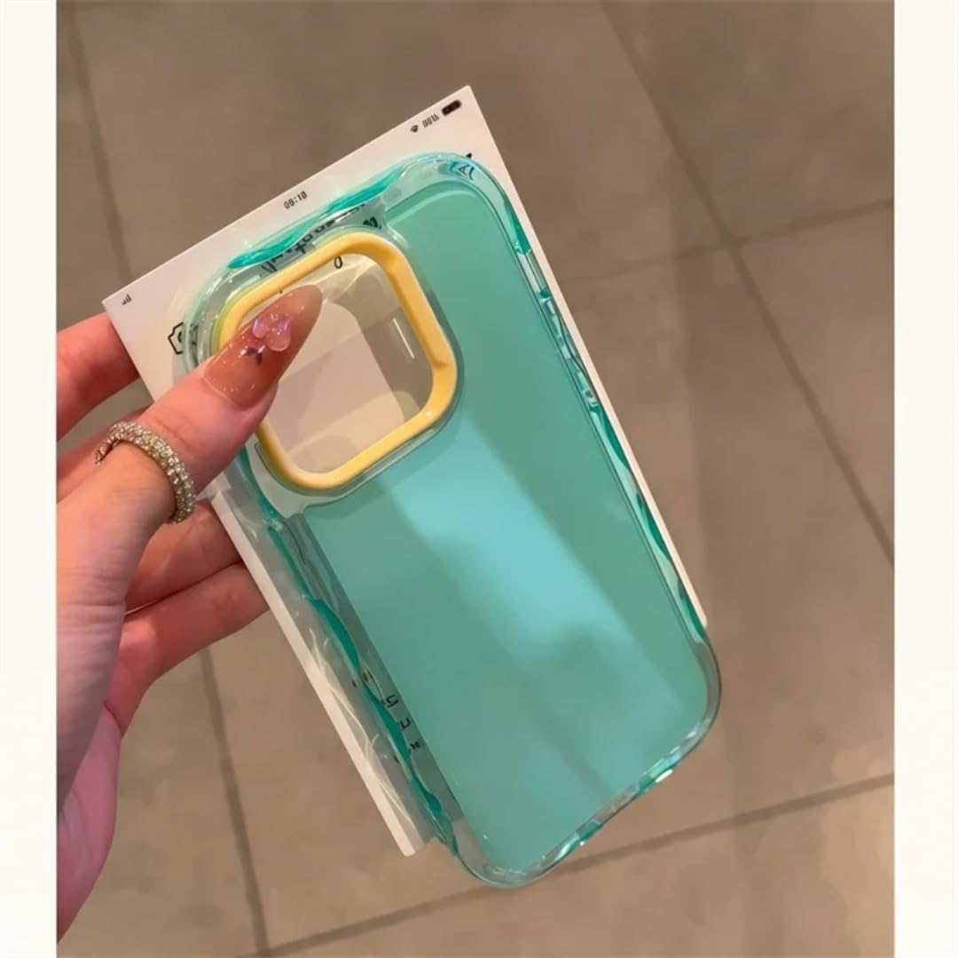 Coque iPhone 12 antichoc étui souple évite les rayures vert jaune - 8