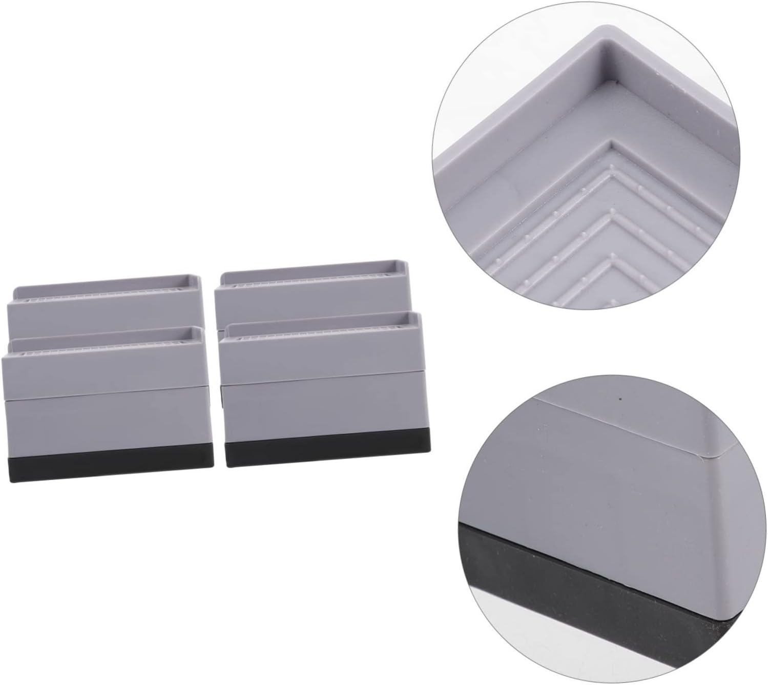 4pcs Furniture Risers Bed Lifters for Sofa Table Chair and Washing Machines Nonslip Design Elevate Heights Stability and