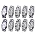10 pcs TMH 2.5" 10 pcs White Light & Clear Lens Super Flux Side Led Marker, Trailer marker lights, Led marker lights for trucks, RV Cab Marker light Red, Rear side marker light, Surface Mount LED