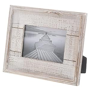 Barnyard Designs Rustic Wood Picture Frame – Farmhouse or Coastal Beach Theme Wooden Photo Frame, Distressed White (5" x 7" / 1 Frame) Barnyard Designs Rustic Wood Picture Frame–Farmhouse or Coastal Beach Theme Wooden Photo Frame Distressed White 5 x 7 1 Frame