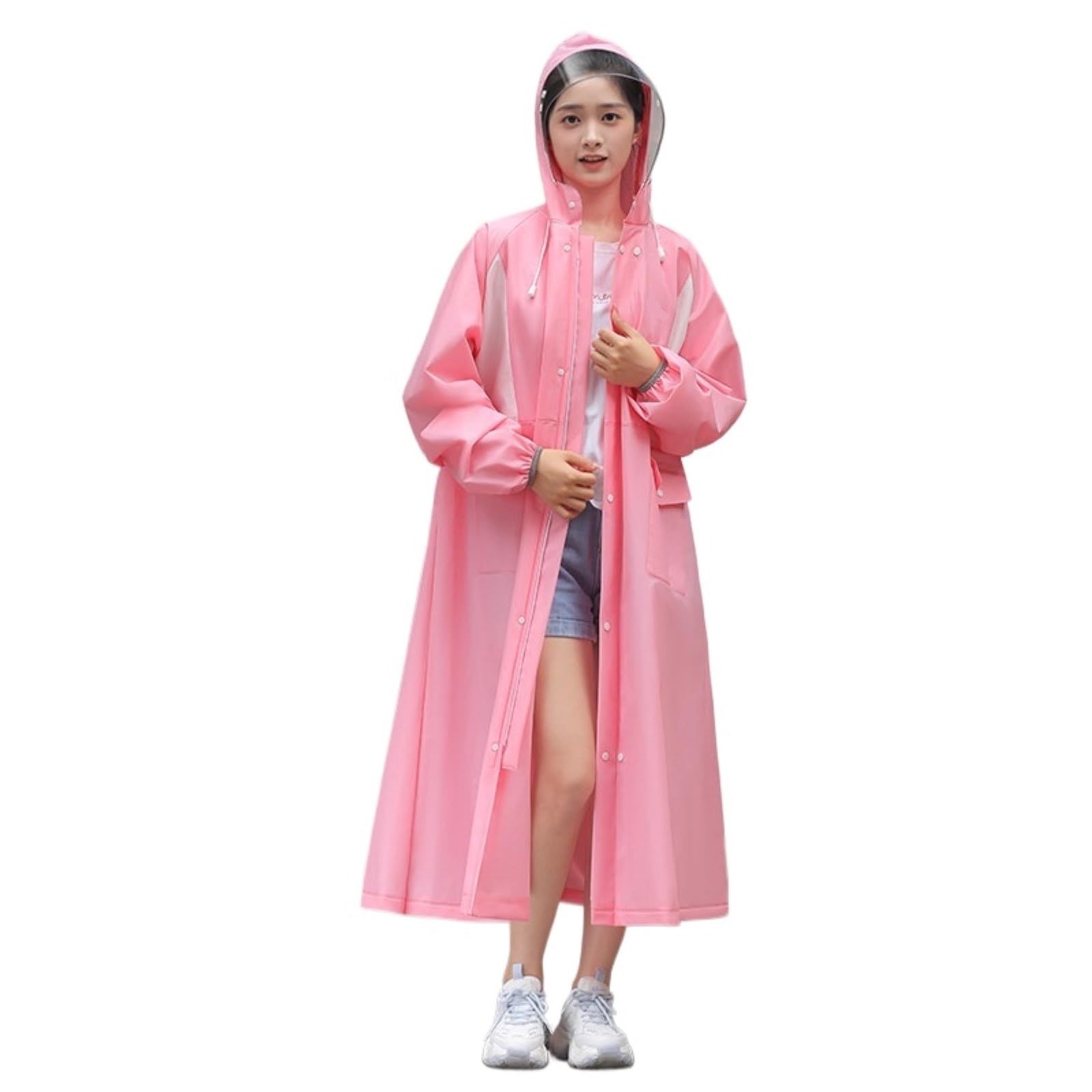 Poncho Antipioggia Impermeabile Poncho Antipioggia A Maniche Lunghe For Esterno Con Cappuccio For Bicicletta Elettrica Mantella Antipioggia