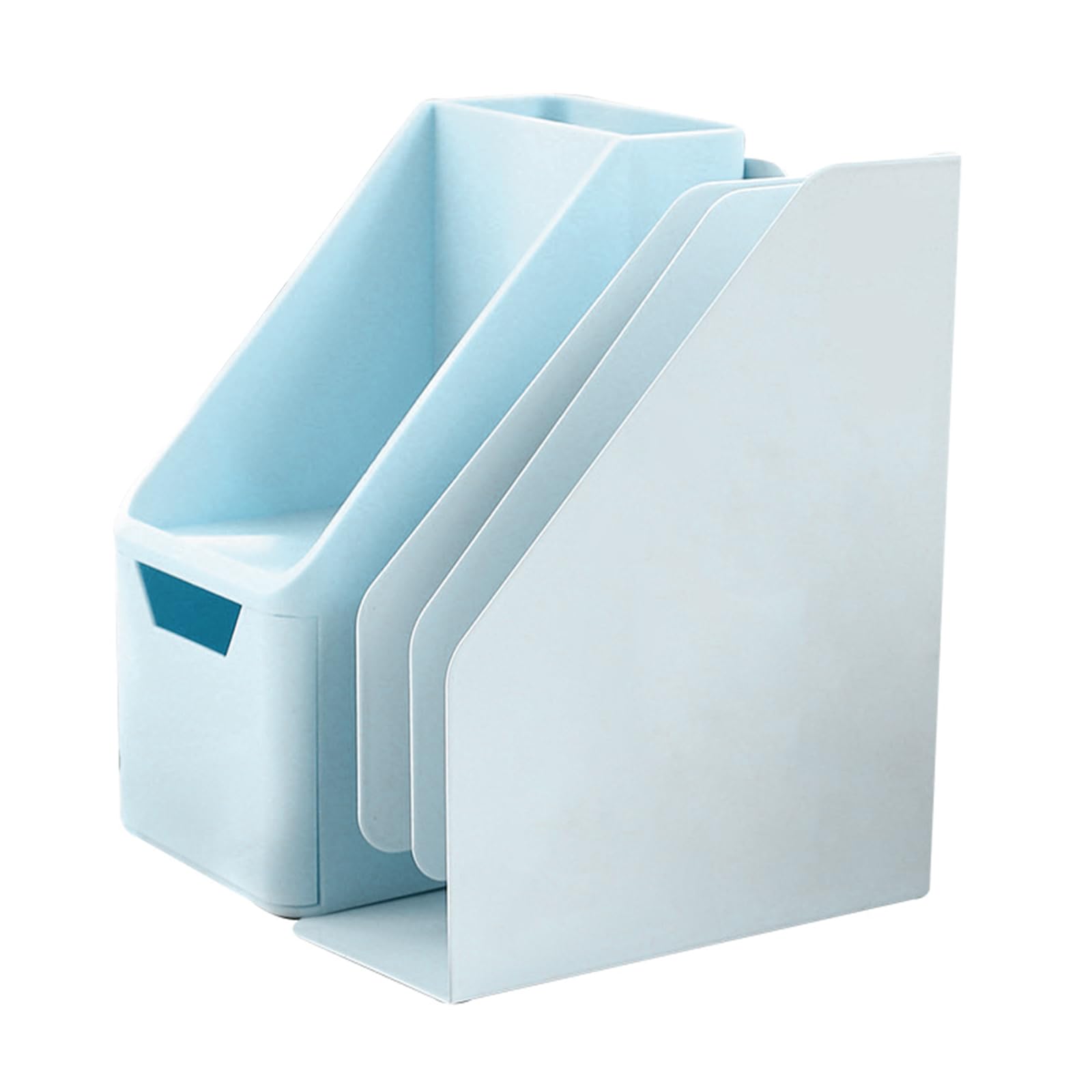 Expandable Bookend Adjustable Desk Book End with Pen Cup and Drawer Space Saving Desk Bookend Book Magazine Stand Expandable