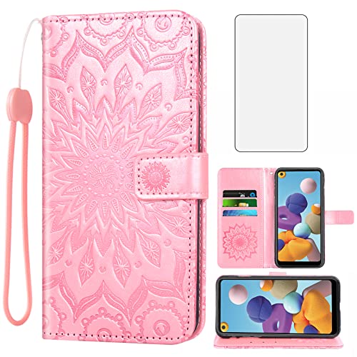 Housse Samsung Galaxy A21 antichoc avec fentes cartes bancaires et vitre de protection