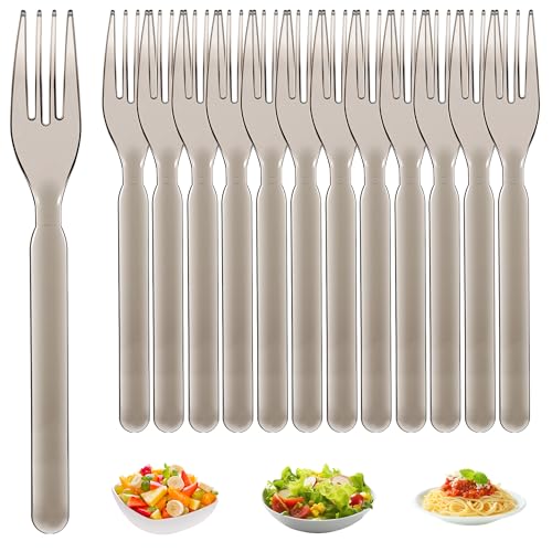 Tenedores de plástico 100 unidades 17,5 cm, Vajilla de fiesta reutilizable | Vajilla de fiesta reutilizable & robusta, Tenedores lavables en lavavajillas, para fiestas familiares, bodas, cumpleaños