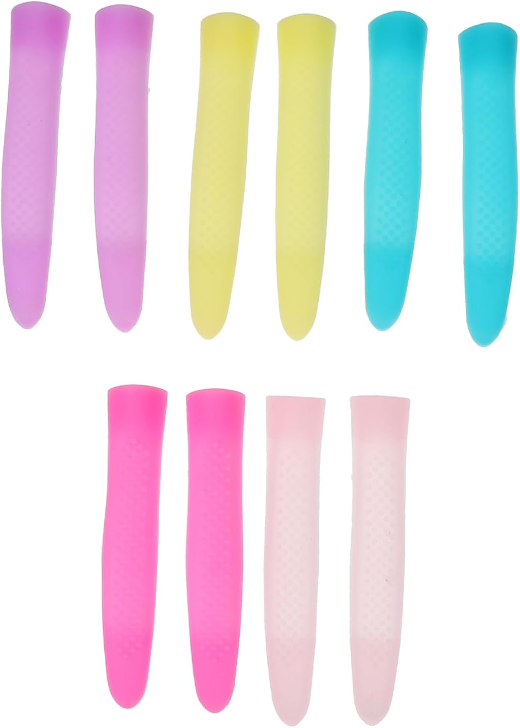 5 Pairs Cuticle Scissors Handle Sleeve Silicone Anti Slip Grip Cover | Home and Salon Use, Comfortable Hold, Safe Fit, Manicure Tool Accessory for Daily Grooming