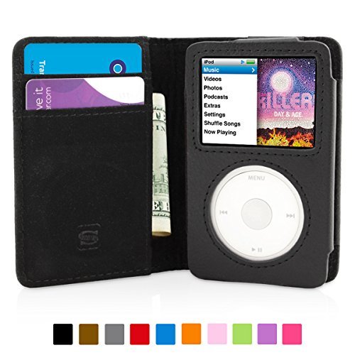 Snugg iPod Classic Case, Leather Flip iPod Case 7th Generation ...